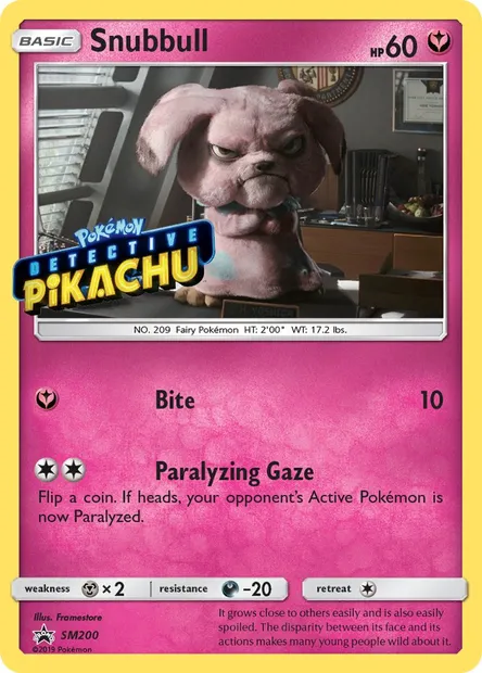 Snubbull, Pokémon card SM 200 — SM Black Star Promos set