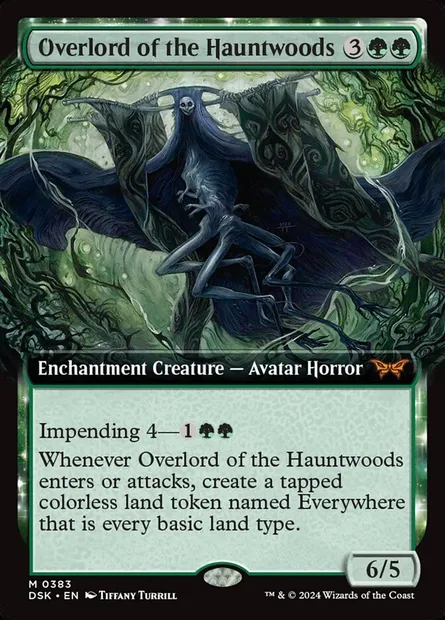 Overlord of the Hauntwoods, Magic card DSK 383 — Duskmourn: House of Horror set