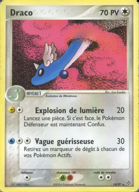 Draco, carte Pokémon DR 14 — extension EX Dragon