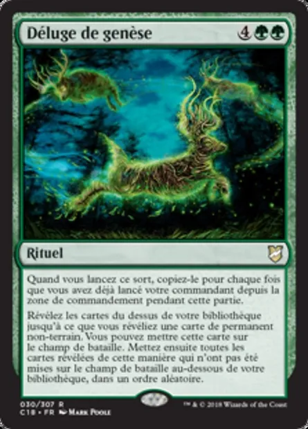Déluge de genèse, carte Magic C18 30 — extension Commander 2018