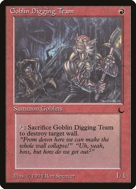 Goblin Digging Team, Magic card DRK 65 — The Dark set