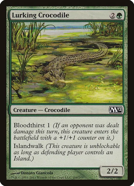 Lurking Crocodile, Magic card M12 184 — Magic 2012 set