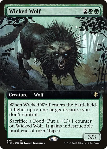 Wicked Wolf, Magic card ELD 374 — Throne of Eldraine set