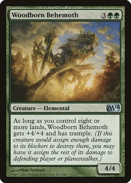 Woodborn Behemoth, Magic card M14 203 — Magic 2014 set