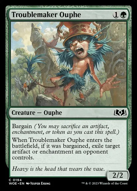Troublemaker Ouphe, Magic card WOE 194 — Wilds of Eldraine set