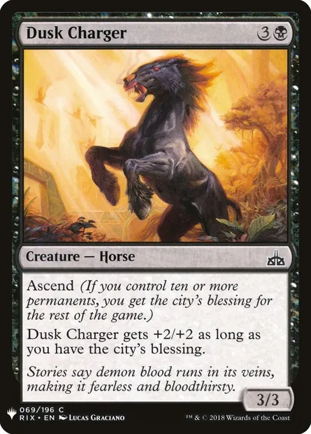 Dusk Charger, Magic card PLST RIX-69 — The List set