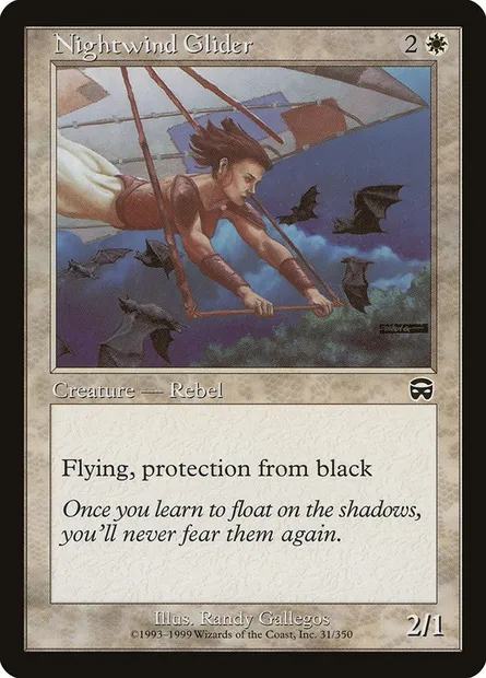 Nightwind Glider, Magic card MMQ 31 — Mercadian Masques set