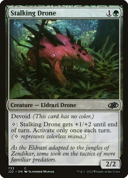 Stalking Drone, Magic card J22 733 — Jumpstart 2022 set