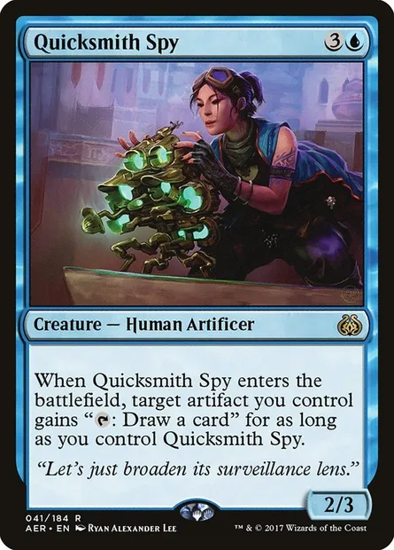 Quicksmith Spy, Magic card AER 41 — Aether Revolt set
