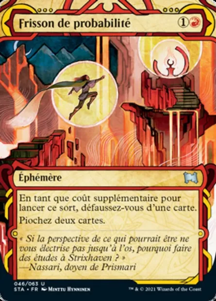 Frisson de probabilité, carte Magic STA 46 — extension Strixhaven Mystical Archive