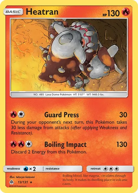 Heatran, Pokémon card FLI 13 — Forbidden Light set