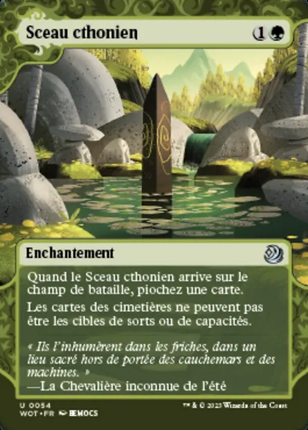 Sceau cthonien, carte Magic WOT 54 — extension Wilds of Eldraine: Enchanting Tales