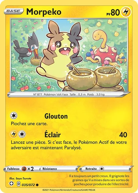 Morpeko, carte Pokémon SHF 35 — extension Destinées Radieuses