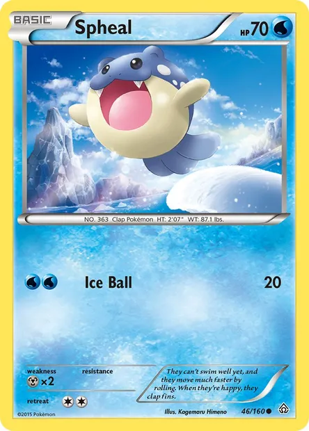 Spheal, Pokémon card PRC 46 — Primal Clash set