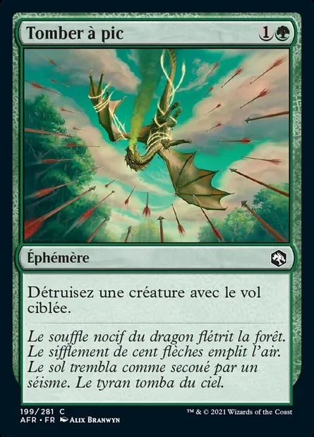 Tomber à pic, carte Magic AFR 199 — extension Forgotten Realms: Aventures dans les Royaumes Oubliés