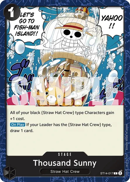 Thousand Sunny, One Piece card ST14-017 — 3D2Y set