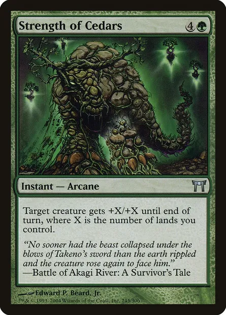 Force des cèdres, carte Magic CHK 245 — extension Guerriers de Kamigawa