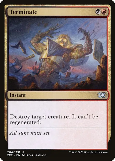 Terminate, Magic card 2X2 284 — Double Masters 2022 set