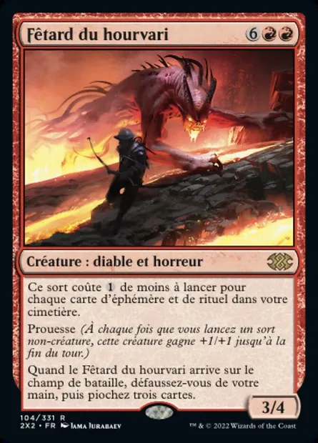 Fêtard du hourvari, carte Magic 2X2 104 — extension Double Masters 2022