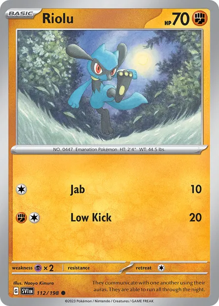Riolu, Pokémon card SVI 112 — Scarlet & Violet set