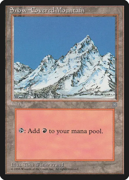 Snow-Covered Mountain, Magic card ICE 379 — Ice Age set