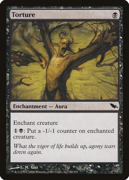 Torture, Magic card SHM 80 — Shadowmoor set