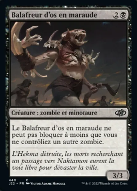 Balafreur d'os en maraude, carte Magic J22 440 — extension Jumpstart 2022