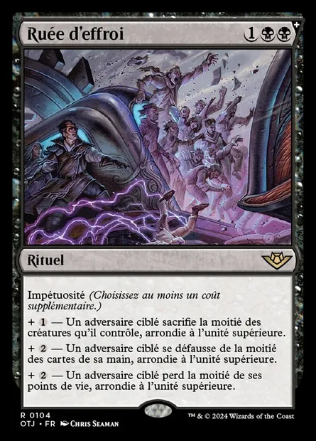 Ruée d'effroi, carte Magic OTJ 104 — extension Outlaws of Thunder Junction