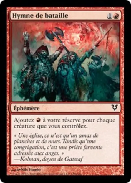 Hymne de bataille, carte Magic AVR 128 — extension Avacyn ressuscitée