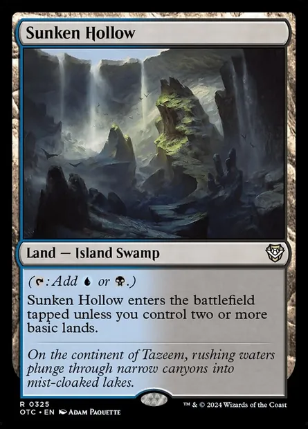 Sunken Hollow, Magic card OTC 325 — Outlaws of Thunder Junction Commander set
