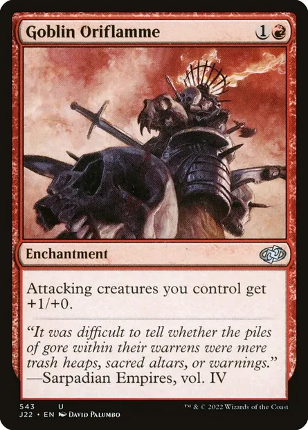 Goblin Oriflamme, Magic card J22 543 — Jumpstart 2022 set