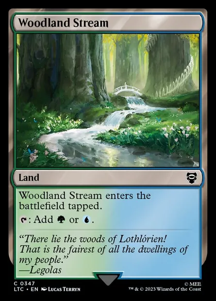 Woodland Stream, Magic card LTC 347 — Tales of Middle-earth Commander set
