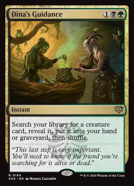 Dina's Guidance, Magic card SOS 184 — Secrets of Strixhaven set
