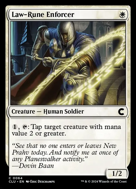 Law-Rune Enforcer, Magic card CLU 64 — Ravnica: Clue Edition set