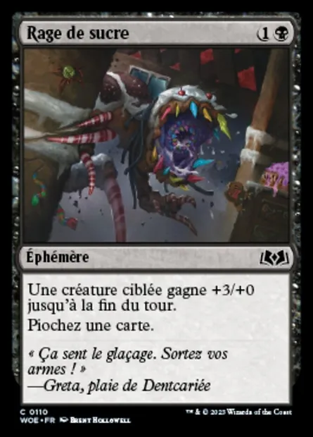 Rage de sucre, carte Magic WOE 110 — extension Wilds of Eldraine