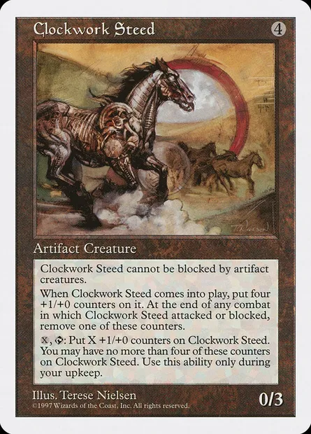 Destrier mécanique, carte Magic 5ED 357 — extension Cinquième Edition