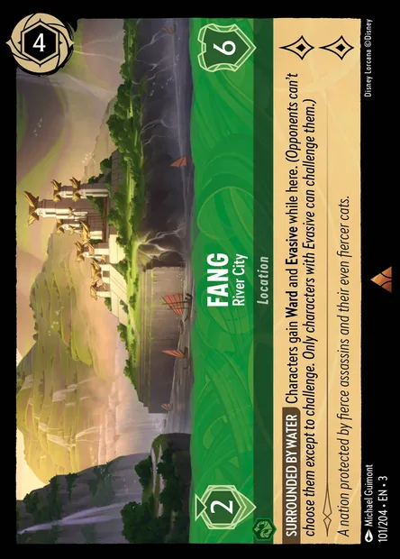 Fang - River City, Disney Lorcana card CH3-101 — Into the Inklands set