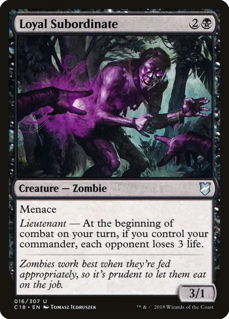 Loyal Subordinate, Magic card C18 16 — Commander 2018 set