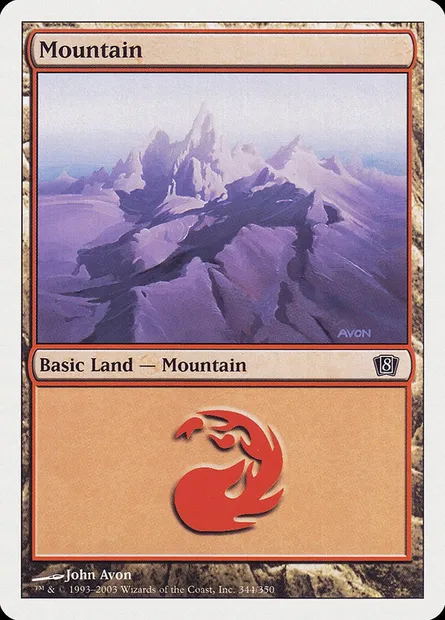 Montagne, carte Magic 8ED 344 — extension Huitième Edition