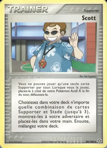 Scott, carte Pokémon EM 84 — extension EX Émeraude