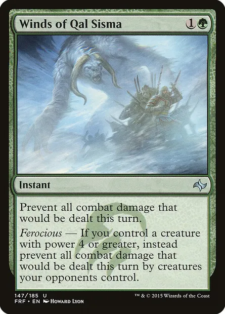 Winds of Qal Sisma, Magic card FRF 147 — Fate Reforged set