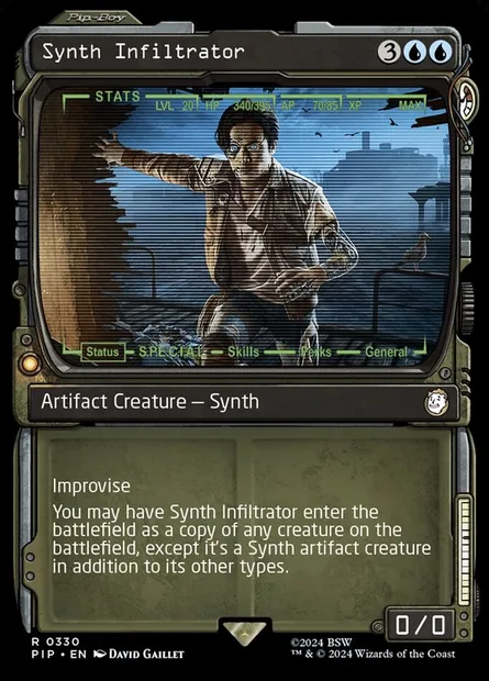Synth Infiltrator, Magic card PIP 330 — Fallout set