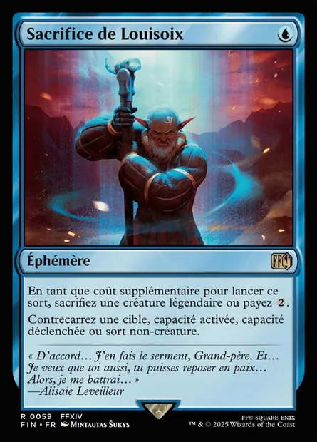Sacrifice de Louisoix, carte Magic FIN 59 — extension Final Fantasy