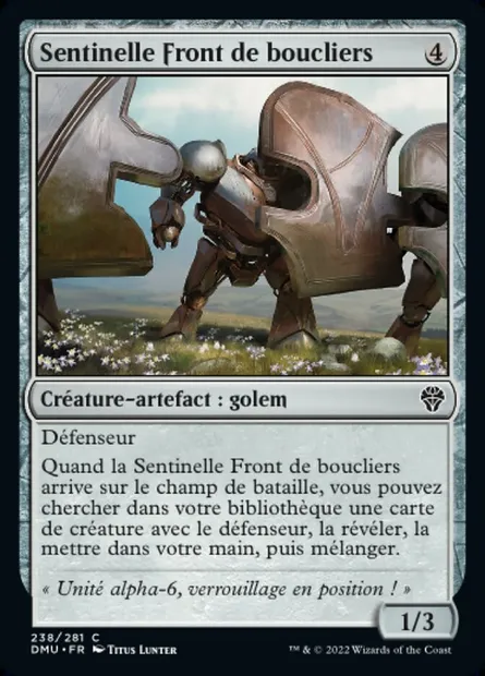 Sentinelle Front de boucliers, carte Magic DMU 238 — extension Dominaria Uni