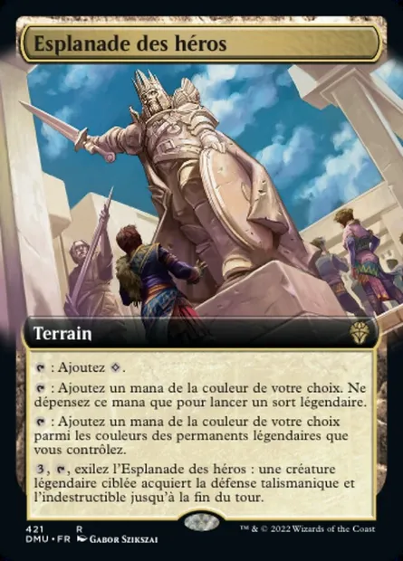Esplanade des héros, carte Magic DMU 421 — extension Dominaria Uni