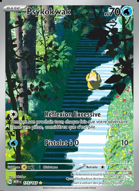 Psykokwak, carte Pokémon MEW 175 — extension 151