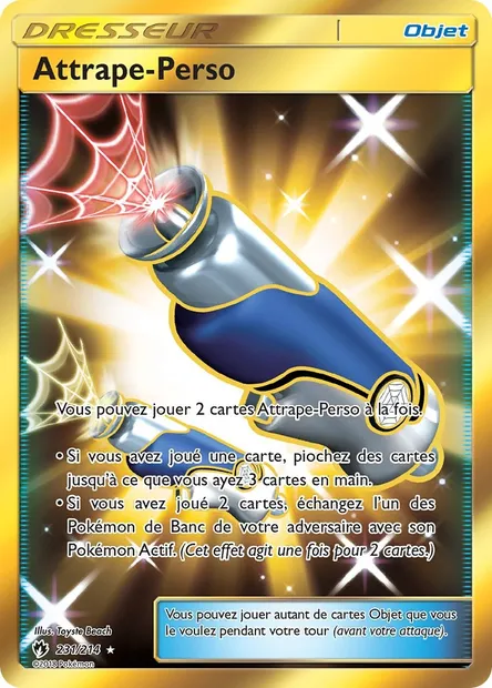 Attrape-Perso, carte Pokémon LOT 231 — extension Tonnerre Perdu