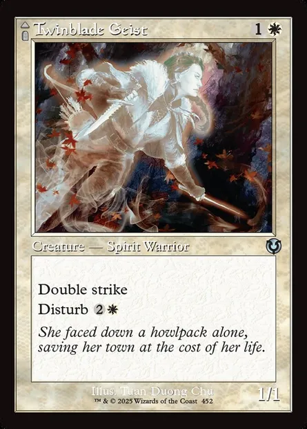 Twinblade Geist // Twinblade Invocation, Magic card INR 452 — Innistrad Remastered set