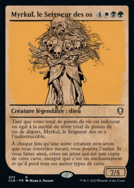 Myrkul, le Seigneur des os, carte Magic CLB 433 — extension Commander Légendes : la bataille de la Porte de Baldur