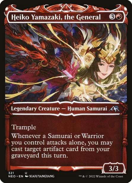 Heiko Yamazaki, the General, Magic card NEO 321 — Kamigawa: Neon Dynasty set